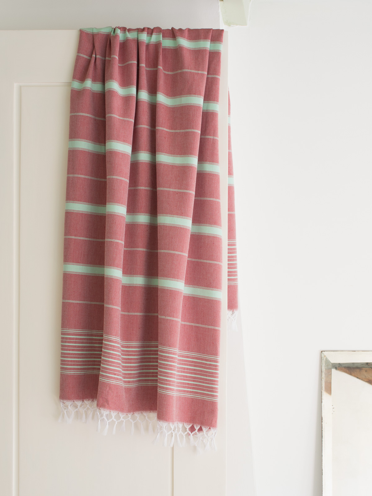 hammam towel burgundy/fresh green